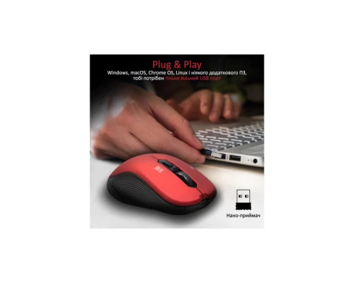 Мишка Promate Slider Wireless Red (slider.red)