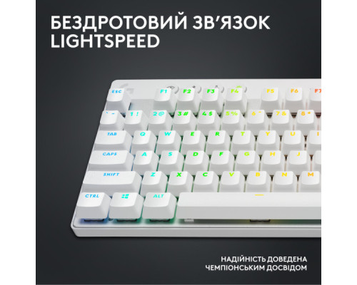 Клавіатура Logitech G PRO X TKL Lightspeed Tactile USB UA White (920-012148)