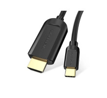Кабель мультимедійний USB-C to HDMI M 1.5m black Vention (CGUBG)