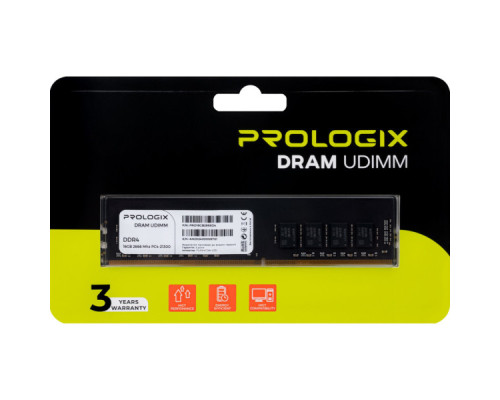 Модуль пам'яті для комп'ютера DDR4 16GB 2666 MHz Prologix (PRO16GB2666D4)