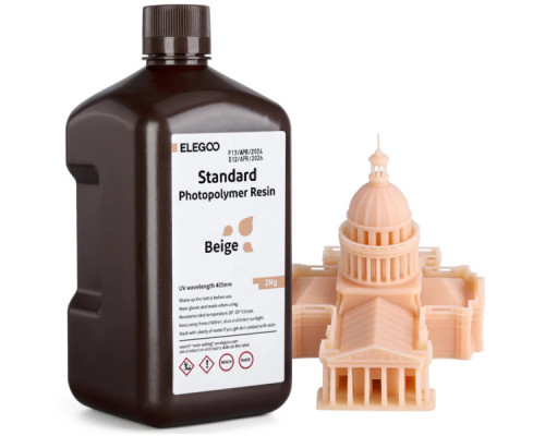 Фотополімерна смола ELEGOO Resin, Standard 2кг, beige (50.103.0181) Фотополімерна смола ELEGOO Resin, Standard 2кг, beige (50.103.0181)