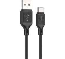 Дата кабель USB 2.0 AM to USB-C 1.0m Cool silicone X90 black HOCO (6931474788443)