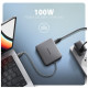 Концентратор AXAGON USB-C to 2xUSB-A + HDMI + RJ45 + PD 100W 0.2m grey (HMC-5HL)