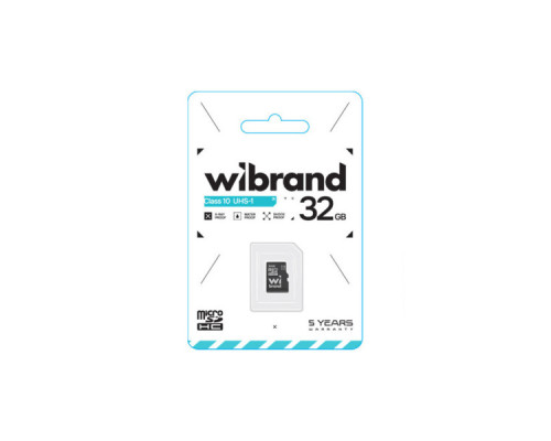 Карта пам'яті Wibrand 32GB mictoSD class 10 (WICDHU1/32GB)