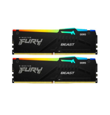 Модуль пам'яті для комп'ютера DDR5 16GB (2x8GB) 6000 MHz FURY Beast RGB Kingston Fury (ex.HyperX) (KF560C36BBEAK2-16)