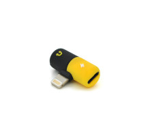 Перехідник Lightning M to 2xLightning F black-yellow Voltronic (YT-SL/2L) Перехідник Lightning M to 2xLightning F black-yellow Voltronic (YT-SL/2L)