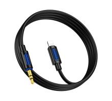 Кабель мультимедійний Lightning to 3.5mm M 1.0m silicone black BOROFONE (6941991114397)