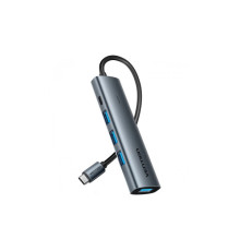Концентратор VENTION USB-C to 4xUSB 3.0 + 1xUSB-C black (TGZHB)