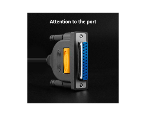 Кабель для принтера USB 2.0 to DB25 2.0m US167 black Ugreen (20224)