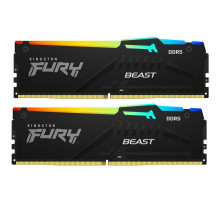 Модуль пам'яті для комп'ютера DDR5 16GB (2x8GB) 5600 MHz Beast RGB Kingston Fury (ex.HyperX) (KF556C40BBAK2-16)