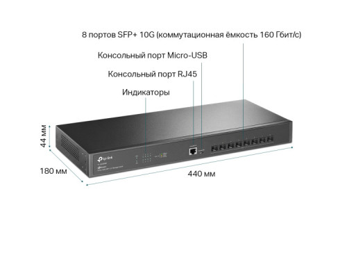 Комутатор мережевий TP-Link TL-SX3008F