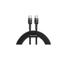 Дата кабель USB-C to USB-C 2.0m USB 3.1 3A grey-black Baseus (CATKLF-HG1)