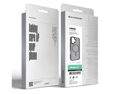 Чохол до мобільного телефона Armorstandart Uniq MagCase Apple iPhone 17 Titanium Grey (ARM86265)