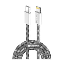 Дата кабель USB-C to Lightning 2.0m 27W PD FC black ColorWay (CW-CBPDCL068-BK)