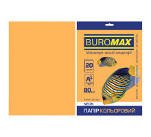 Папір Buromax А4, 80g, NEON orange, 20sh (BM.2721520-11)