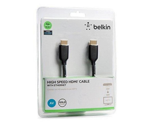 Кабель мультимедійний HDMI to HDMI 5.0m Belkin (F3Y021bt5M)