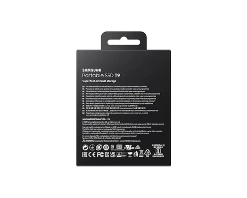 Накопичувач SSD USB 3.2 4TB T9 Samsung (MU-PG4T0B/EU) Накопичувач SSD USB 3.2 4TB T9 Samsung (MU-PG4T0B/EU)