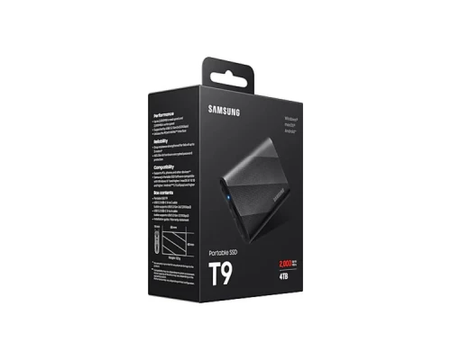 Накопичувач SSD USB 3.2 4TB T9 Samsung (MU-PG4T0B/EU) Накопичувач SSD USB 3.2 4TB T9 Samsung (MU-PG4T0B/EU)