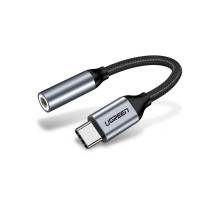 Перехідник USB-C to 3.5mm F 0.10m AV142 (Gray) Ugreen (30632)