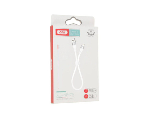 Дата кабель USB 2.0 AM to Lightning 0.25m 2.4A white XO (XO-NB179-BK) Дата кабель USB 2.0 AM to Lightning 0.25m 2.4A white XO (XO-NB179-BK)