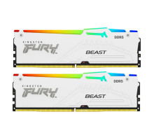 Модуль пам'яті для комп'ютера DDR5 64GB (2x32GB) 5600 MHz Beast White RGB Kingston Fury (ex.HyperX) (KF556C36BWEAK2-64)
