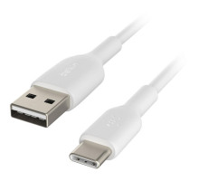 Дата кабель USB 2.0 AM to USB-C 2.0m PVC white Belkin (CAB001BT2MWH)