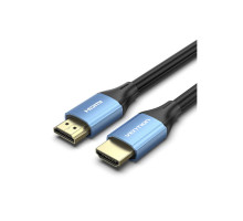 Кабель мультимедійний HDMI to HDMI 5.0m V2.0 4K 60Hz Aluminum Alloy Blue Vention (ALHSJ)