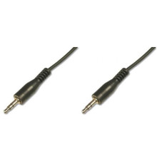 Кабель мультимедійний 3.5mm M to 3.5mm M 1.5m Digitus (AK-510100-015-S)