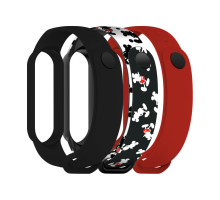 Ремінець до фітнес браслета Armorstandart комплект 3шт Xiaomi Mi Band 7/6/5Cartoon Mickey Siluet (ARM77043)