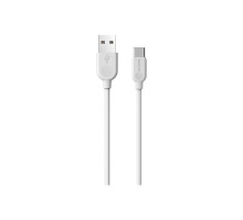 Дата кабель USB 2.0 AM to USB-C 1.0m 2.4A PVC BX14 white BOROFONE (6957531089995)