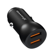 Зарядний пристрій Grand-X car 12-24V Black 2USB 5V/2.4A (CH-26/CH-26B)