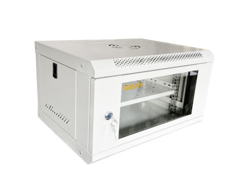Шафа настінна GEAR 6U 19" 600x450x350 мм, + полка 19", grey (GWMSN-6U-600-450G)