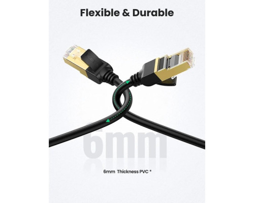 Патч-корд 2м, F/FTP cat 7 RJ-45 black Ugreen (U_11269)