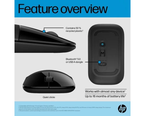 Мишка HP Z3700 Dual Wireless/Bluetooth Silver (758A9AA) Мишка HP Z3700 Dual Wireless/Bluetooth Silver (758A9AA)