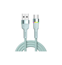 Дата кабель USB 2.0 AM to USB-C 1.0m 3A LED blue Essager (EXCT-XCD03)