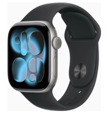 Смарт-годинник Apple Watch Series 11 GPS + Cellular 42mm Space Grey Aluminium Case with Black Sport Band - S/M (MF8A4RK/A)