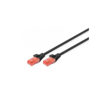 Патч-корд 10м, CAT 6 UTP, AWG 26/7, Cu, LSZH, black Digitus (DK-1617-100/BL)