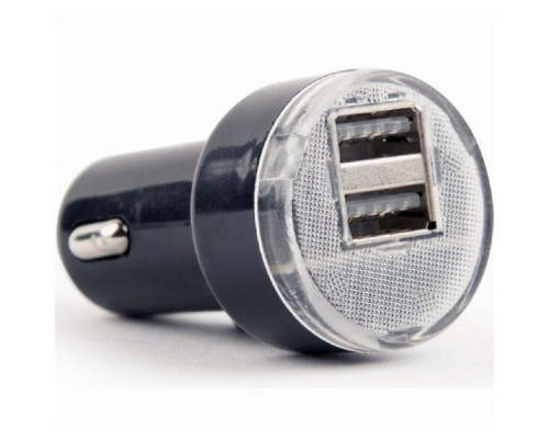 Зарядний пристрій EnerGenie USB 2.1A black (EG-U2C2A-CAR-02)